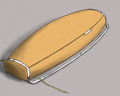 bent bamboo coffin