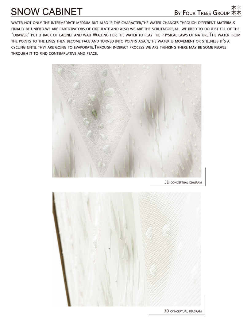 a humidifying function water box and snow cabinet