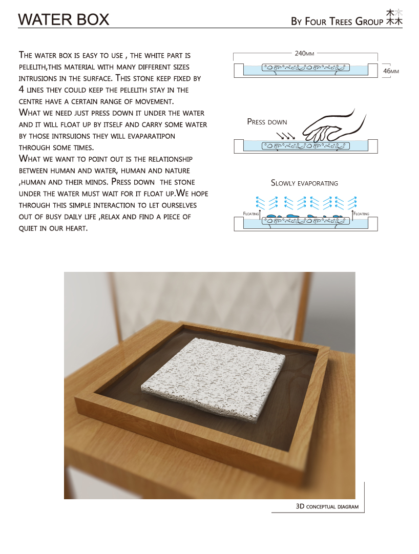 a humidifying function water box and snow cabinet
