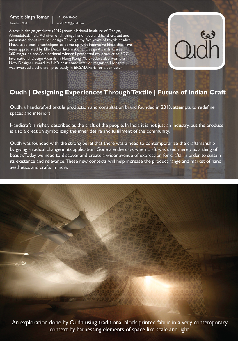 Oudh | Designing Experiences Through Textile | Future of Indian Craft