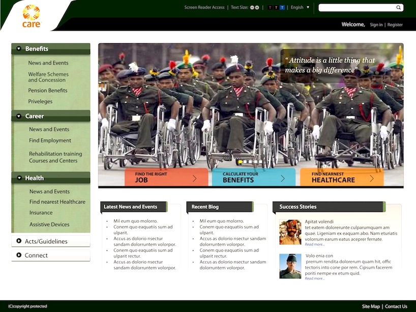 portal for rehabilitation of disabled indian army soldiers