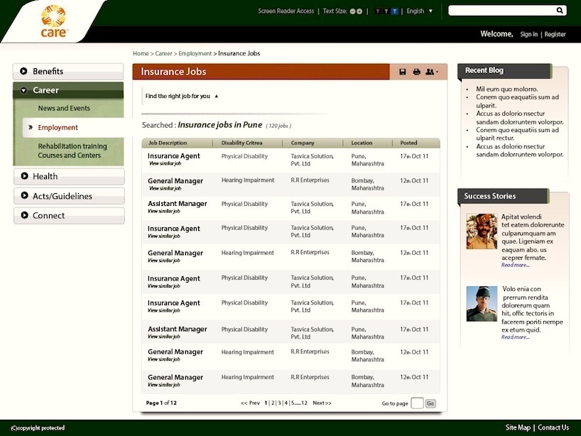 portal for rehabilitation of disabled indian army soldiers