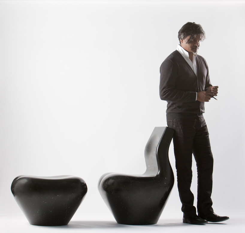 white swan in marble by satyendra pakhale at design miami