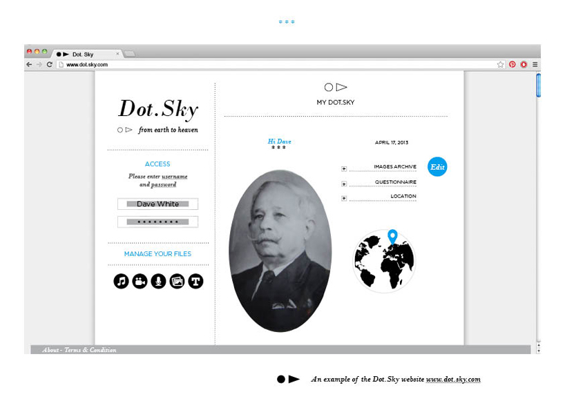 dot sky from earth to heaven