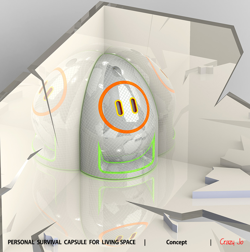 Personal survival capsule for living space