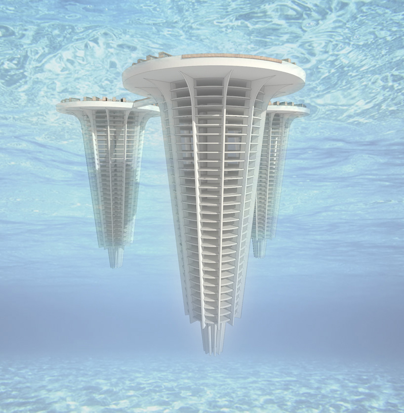 FUTURISTIC UNDERWATER COLUMBARIUM BUILDING