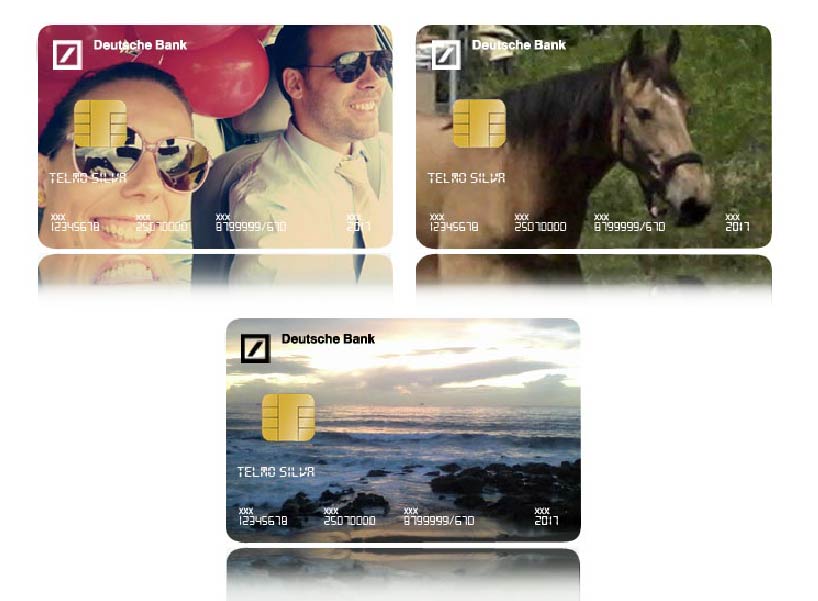 Selfie in a credit card