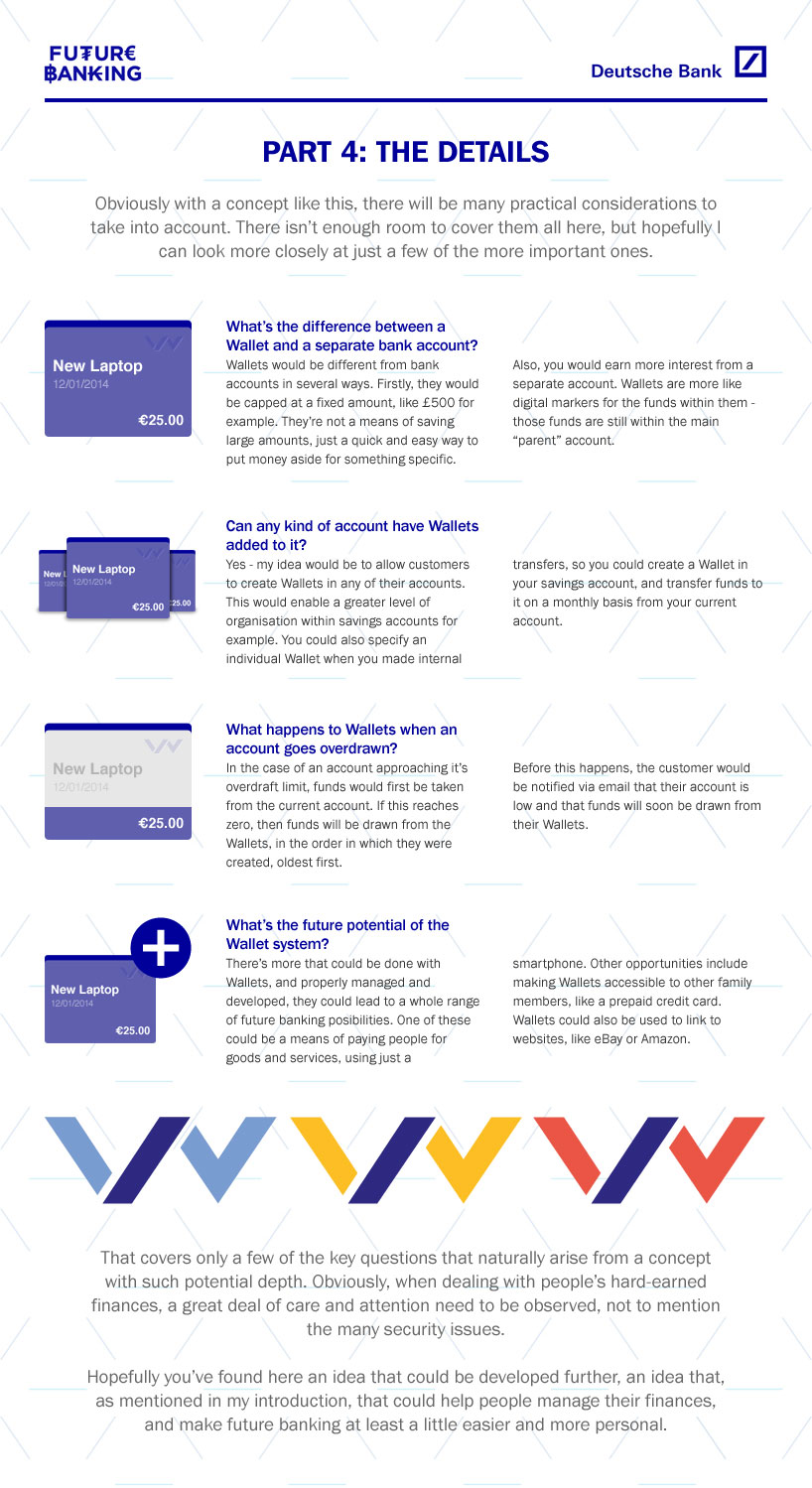 Wallets - An intenet banking concept to help people manage their savings.