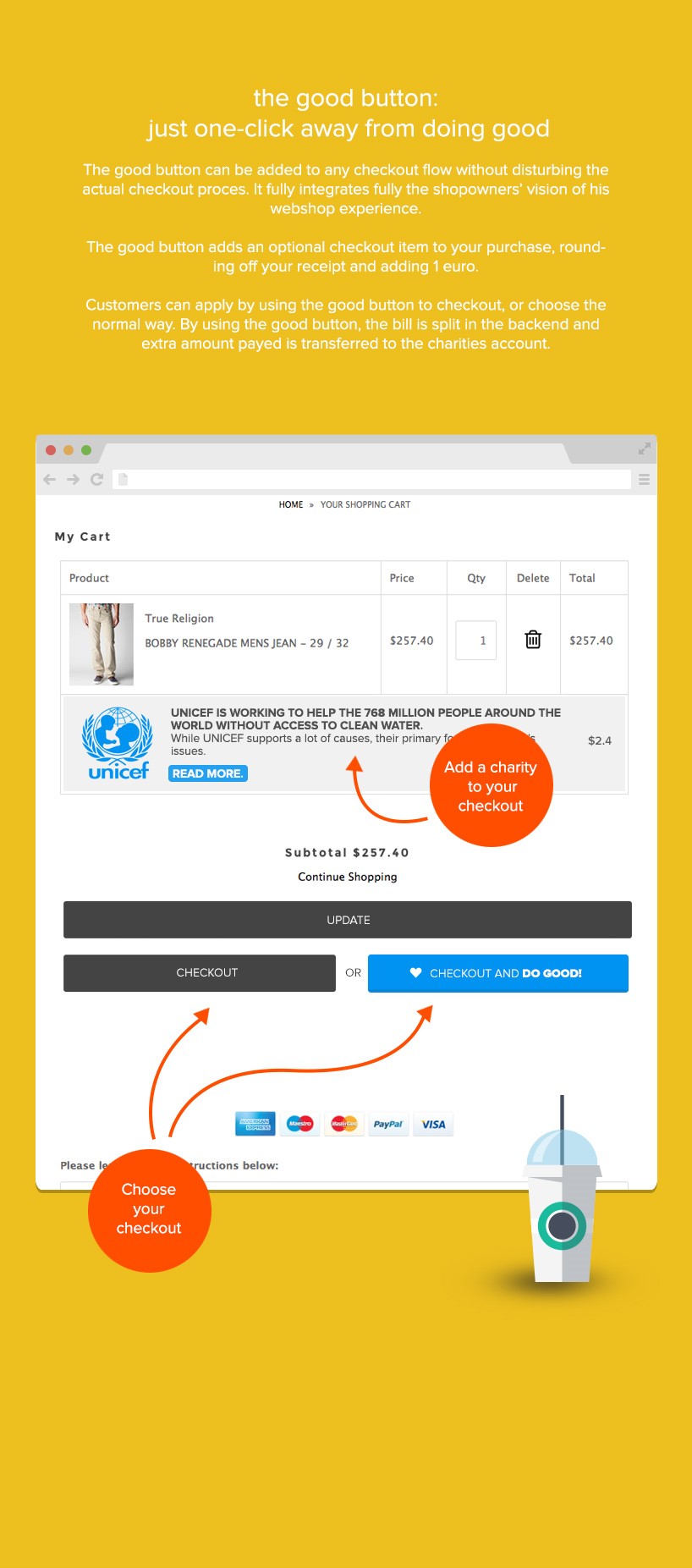 The good button - A charity jar for the digital economy