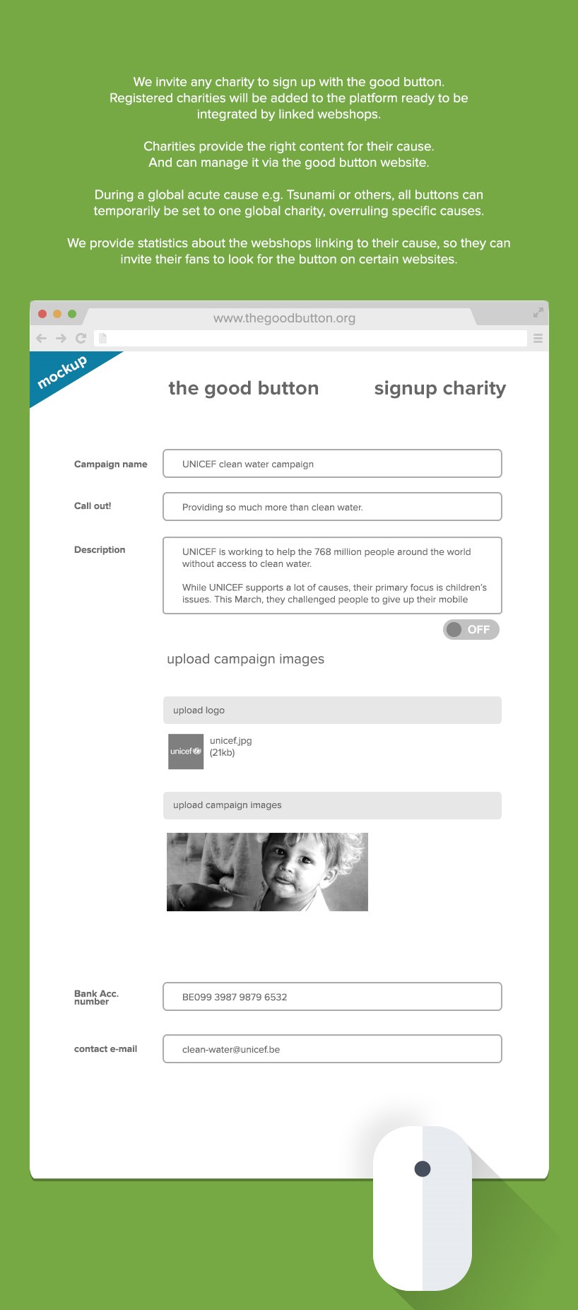 The good button - A charity jar for the digital economy