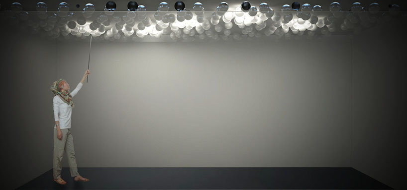 "Stir up clouds" lamp