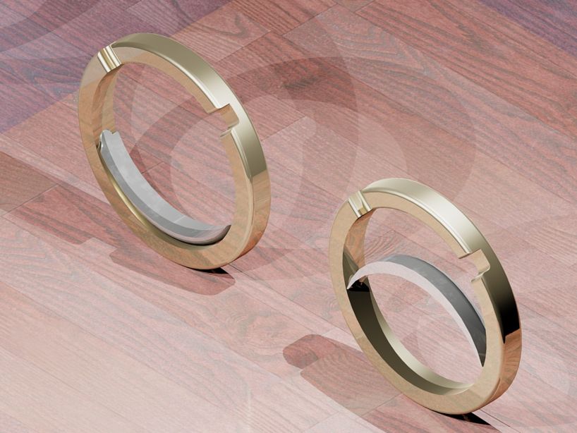 Mandorla pair Rings