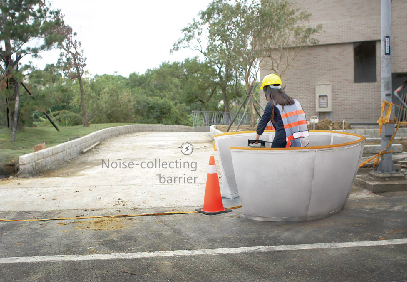 Noise-guiding barrier