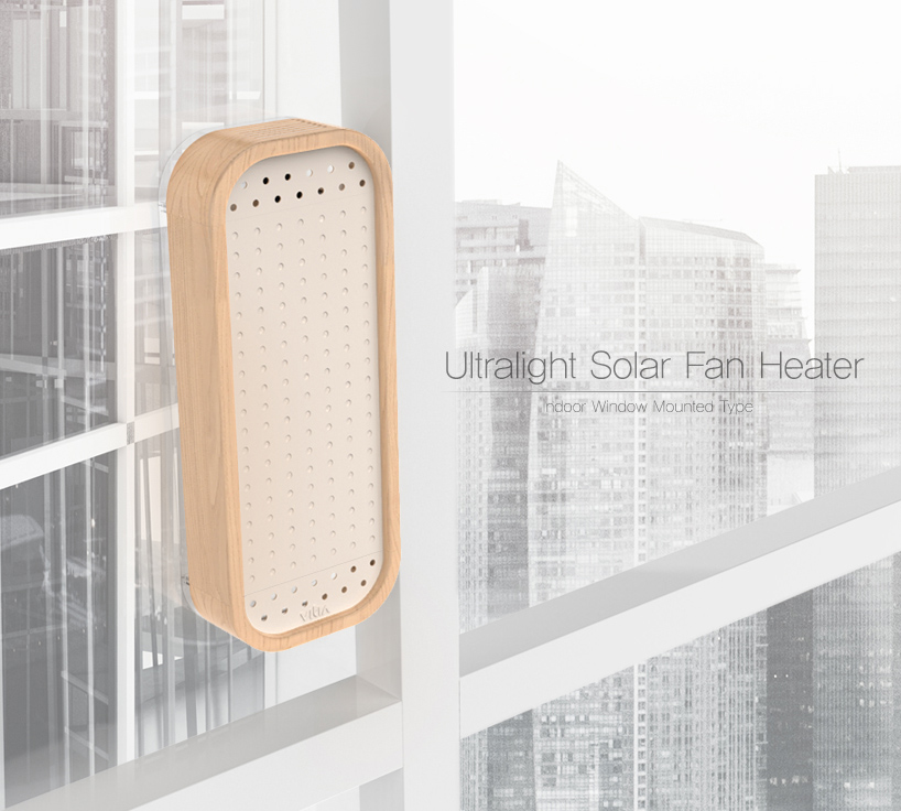 kop Ydmyghed Ord VITIA : Ultralight Solar Fan Heater | designboom.com