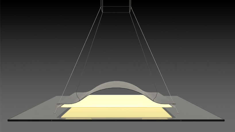 Square pendant OLED lamp
