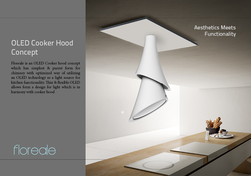 Floreale - Suspended Cooker Hood with OLED Lighting