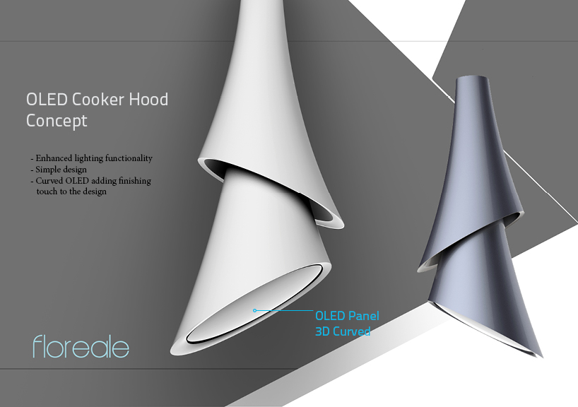 Floreale - Suspended Cooker Hood with OLED Lighting