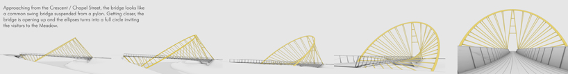 meadows salford elliptical bridge + landmark proposal by penda