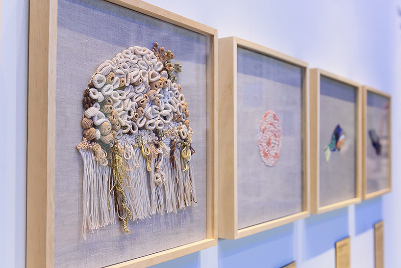 expedition coral: exhibition at the national museum in rio de janeiro displays embroidered sea creatures
