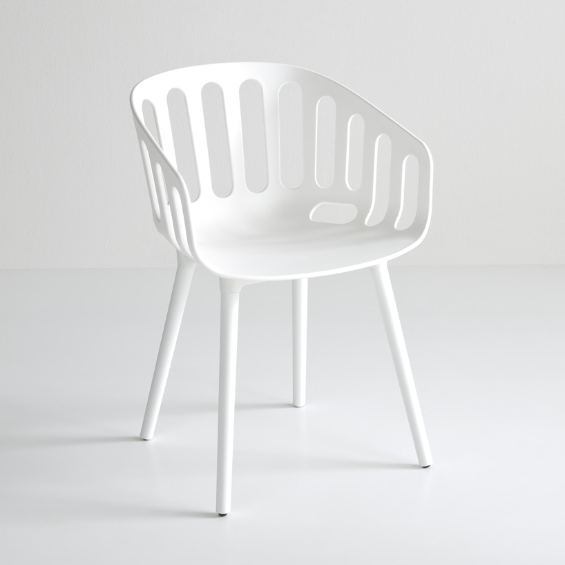 alessandro busana designs rattan-container inspired chair for gaber