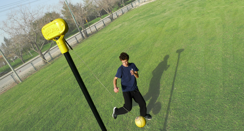 studio lama bogolog tetherball smart workout device designboom