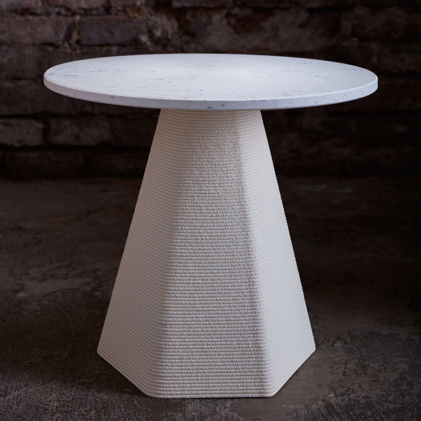 martin žampach 3d prints geometric coffee table bases topped with recycled plastic