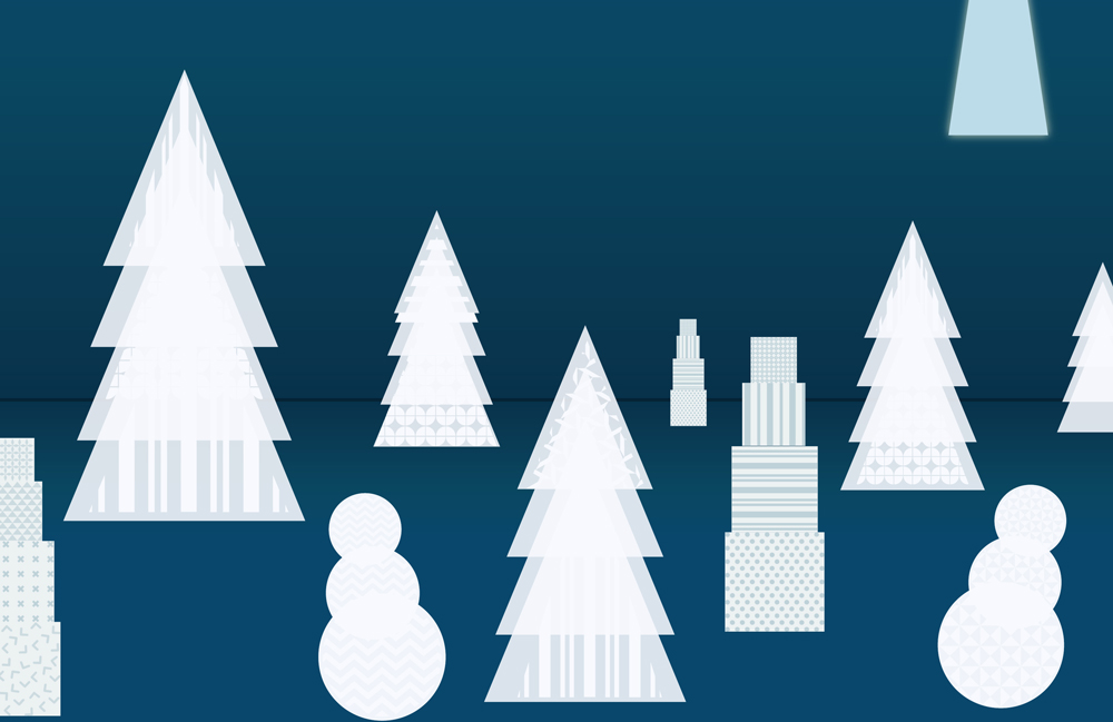 Frosted forest - minimal Christmas