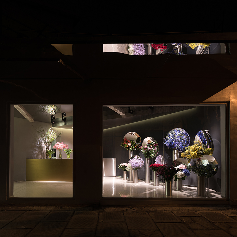 alberto caiola magnifies the beauty of flowers in shanghai shop