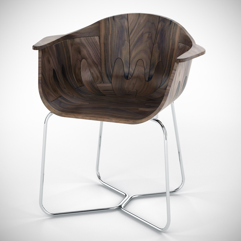 walnut shell seat by tony o'neill