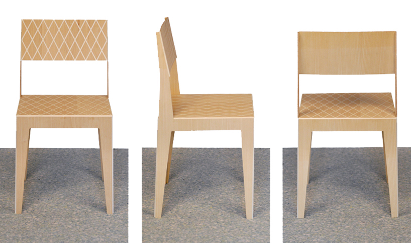 rombo - a light flexible wood chair by J.C. karich