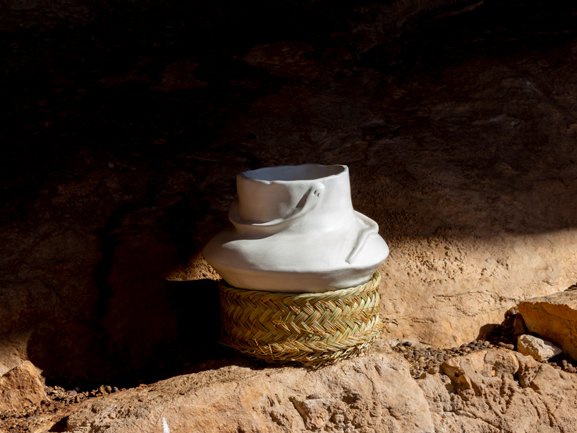 jorge mañes rubio's ceramic vessels pose a ritual offering at a prehistoric cave in spain