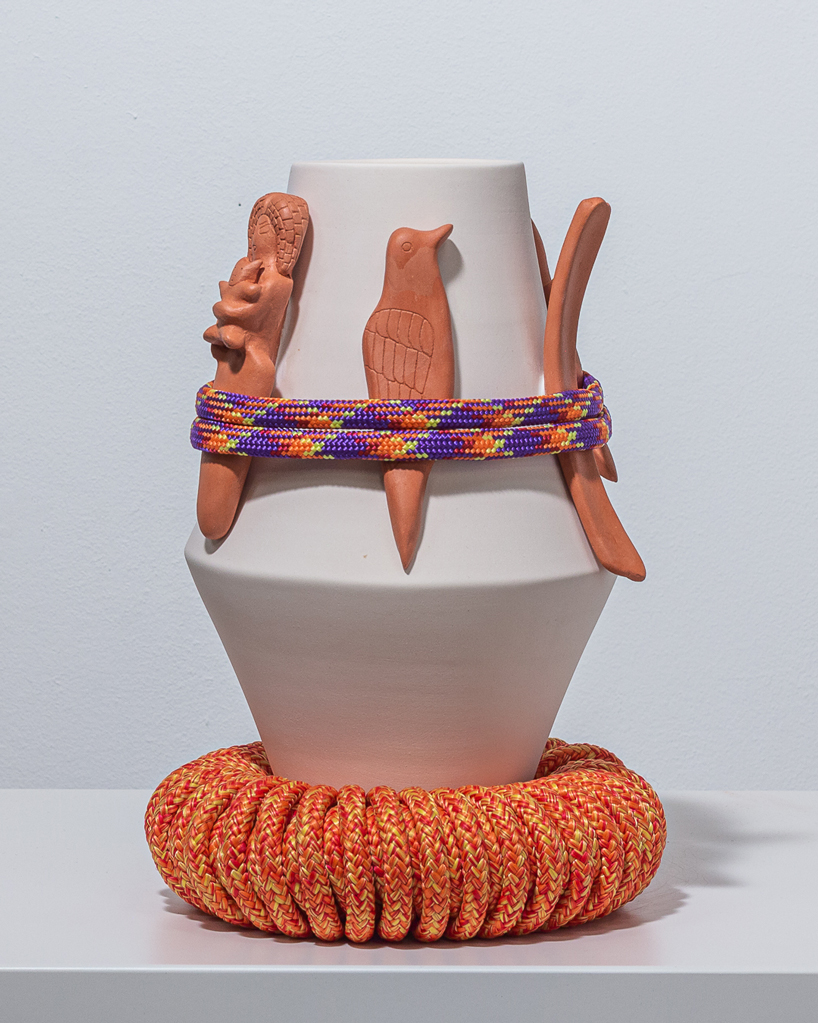 jorge mañes rubio's ceramic vessels pose a ritual offering at a prehistoric cave in spain