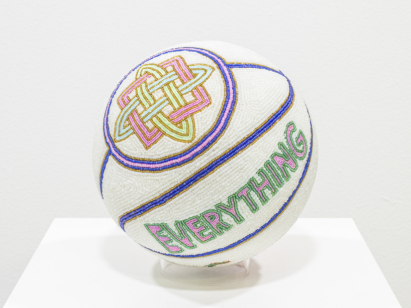jorge mañes rubio's vibrant beaded basketballs reinterpret historical symbols and myths