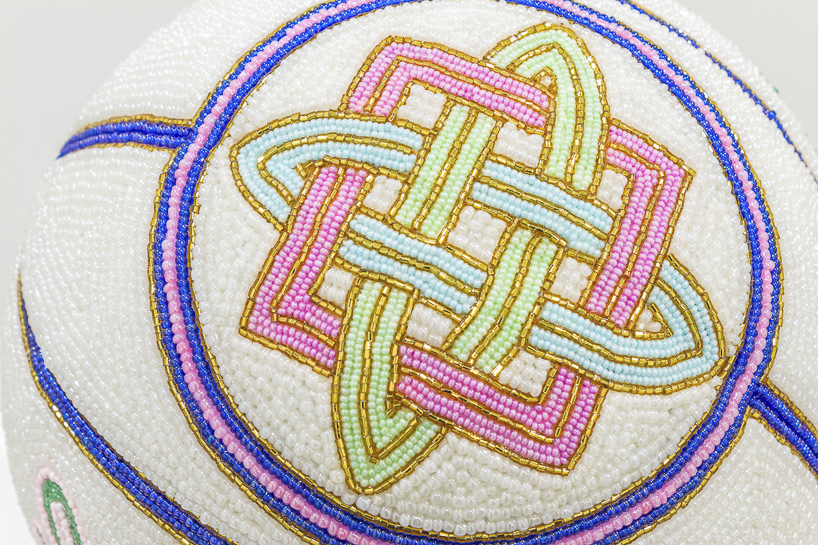 jorge mañes rubio's vibrant beaded basketballs reinterpret historical symbols and myths