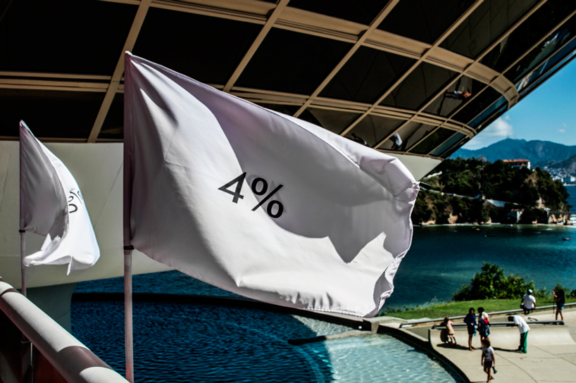 felippe moraes contrasts 26 gradiant flags against rio's landscape