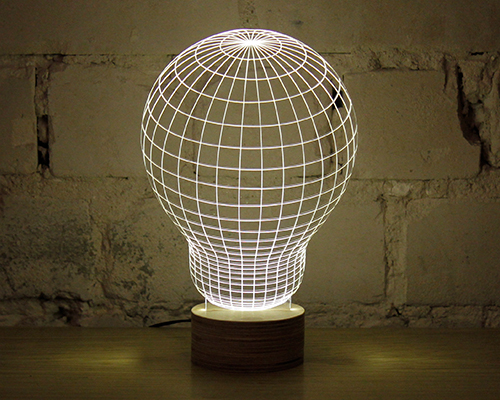 studio cheha tricks the eye with bulbing optical illusion lamp