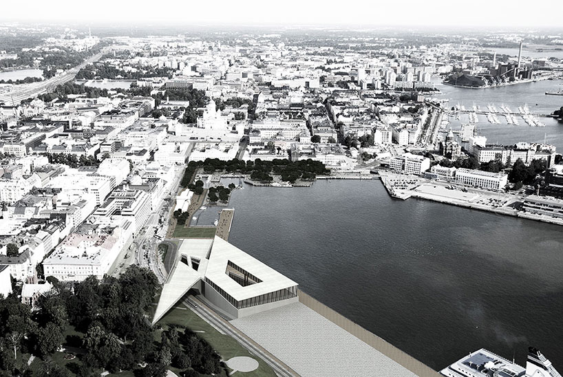 exarchitecture's guggenheim helsinki plays with light + transparency