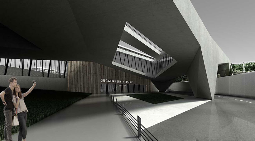 exarchitecture's guggenheim helsinki plays with light + transparency