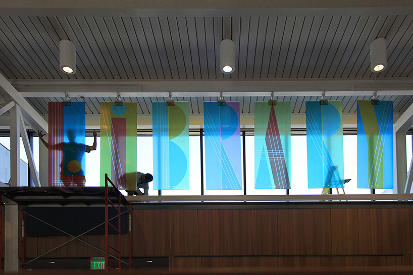 studio tylevich designs rotating art installation in a renovated american library