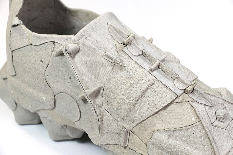 recycled carton egg boxes turn into sneakers by kibardin design