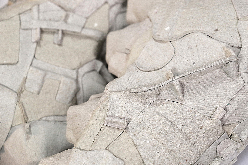 recycled carton egg boxes turn into sneakers by kibardin design