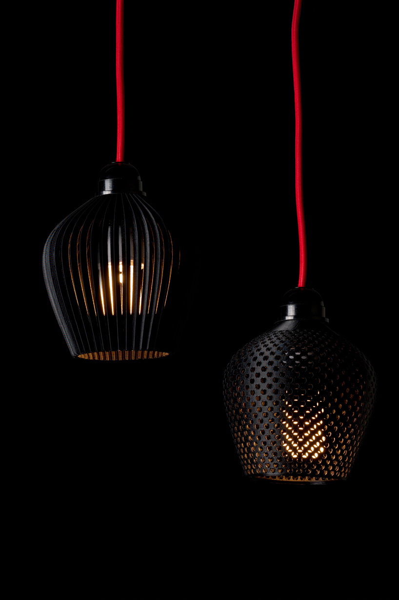 dentelle   three dimensionally printed lampshades by samuel bernier