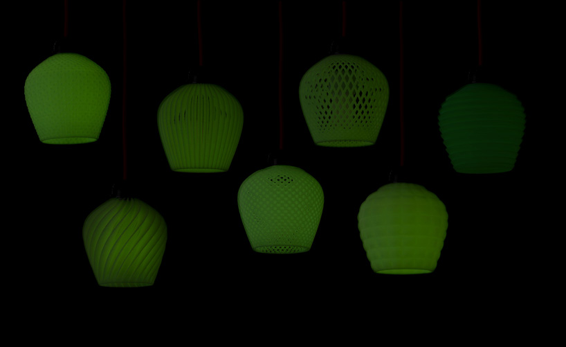 dentelle   three dimensionally printed lampshades by samuel bernier