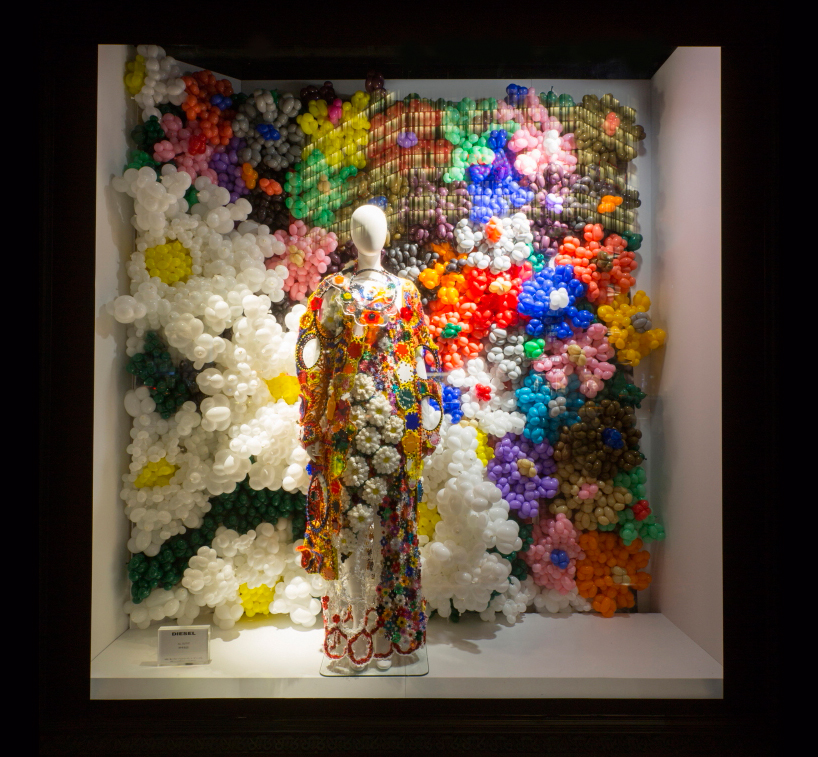 diesel 30th daisy balloon installation japan designboom 