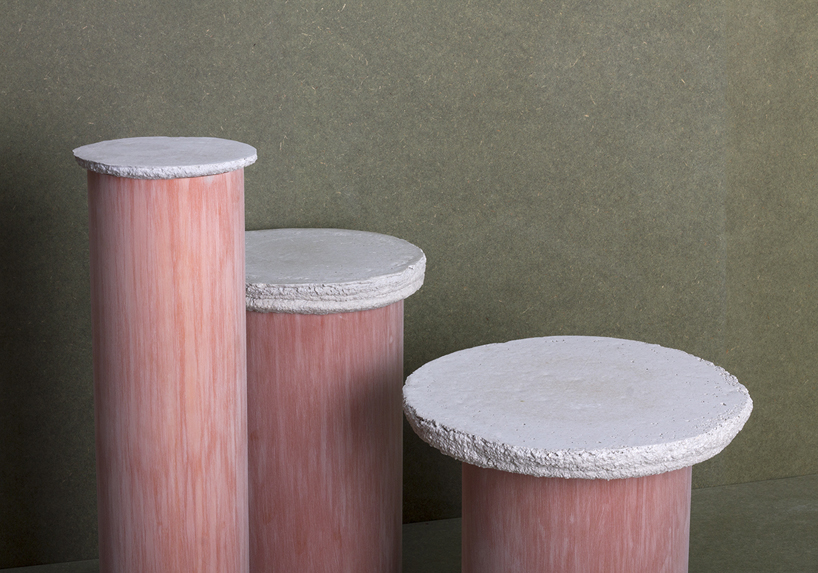 au workshop's columns collection is made of PVC tubes and concrete