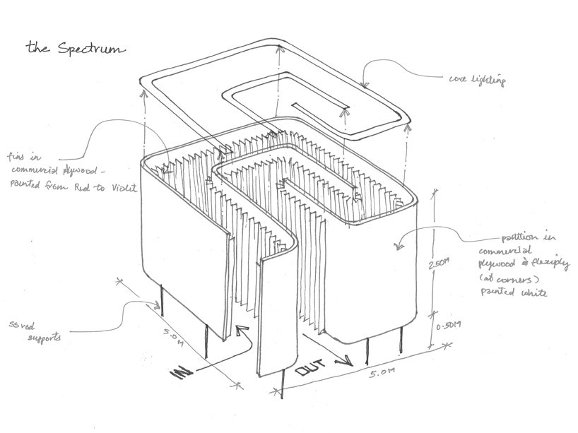 ETT studio experiments with color for the spectrum pavilion