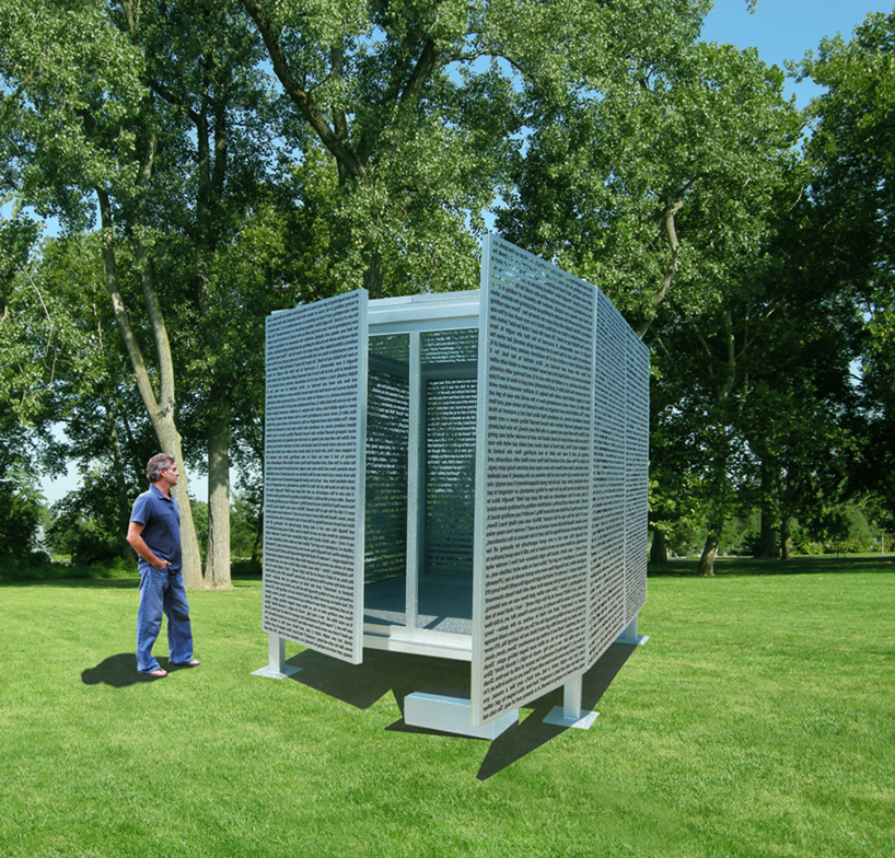 pre fabricated literaryum installation by michael jantzen