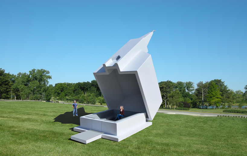 michael jantzen designs proximity-sensing smart church pavilion