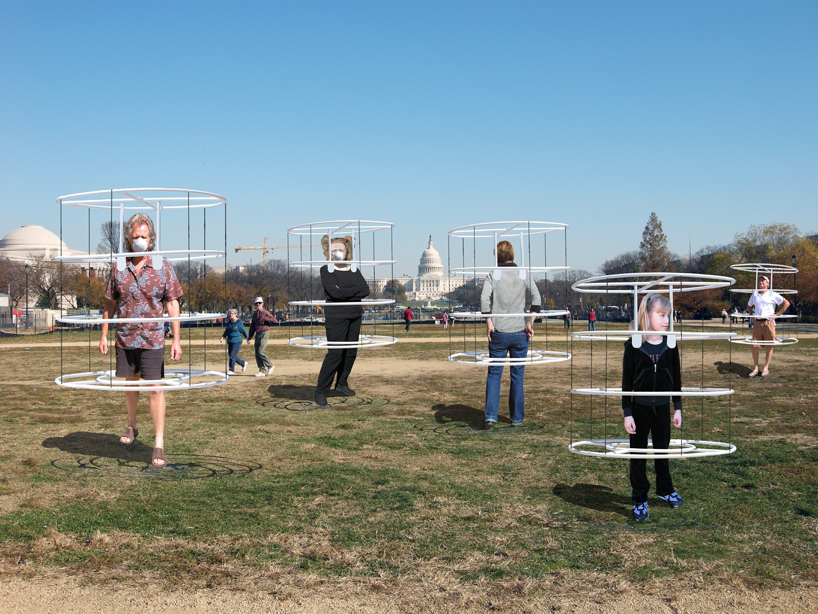 michael jantzen proposes 'social distancing aids' made from four collapsible rings designboom