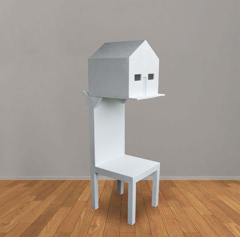 michael jantzen's sculptural chair shapes tiny house shelter for your head